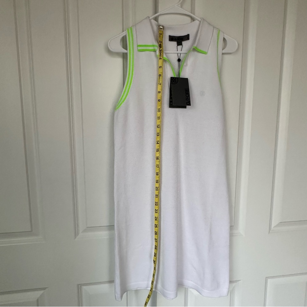 New G/FORE Pique Polo Women’s COTTON SLEEVELESS Golf DRESS Small White Snow $226 - Picture 12 of 16